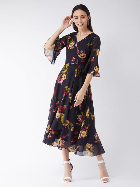 Miss Chase Cry Dancing Printed Layer Maxi Dress