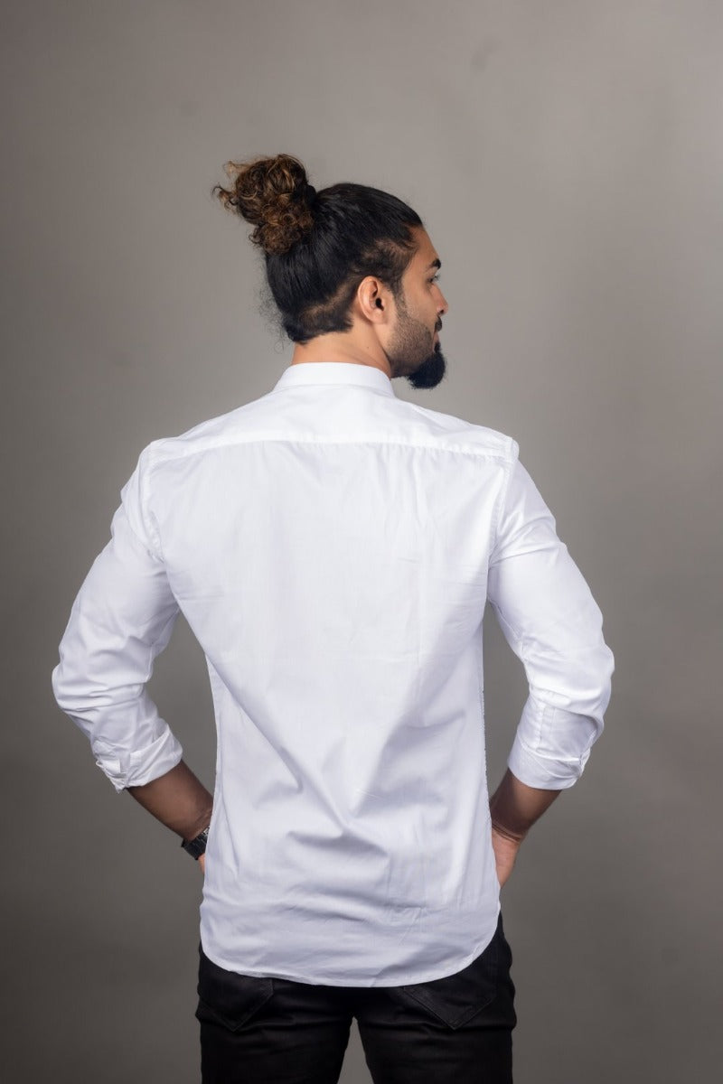 Snitch White Sunset Themed Classy Shirt for Men