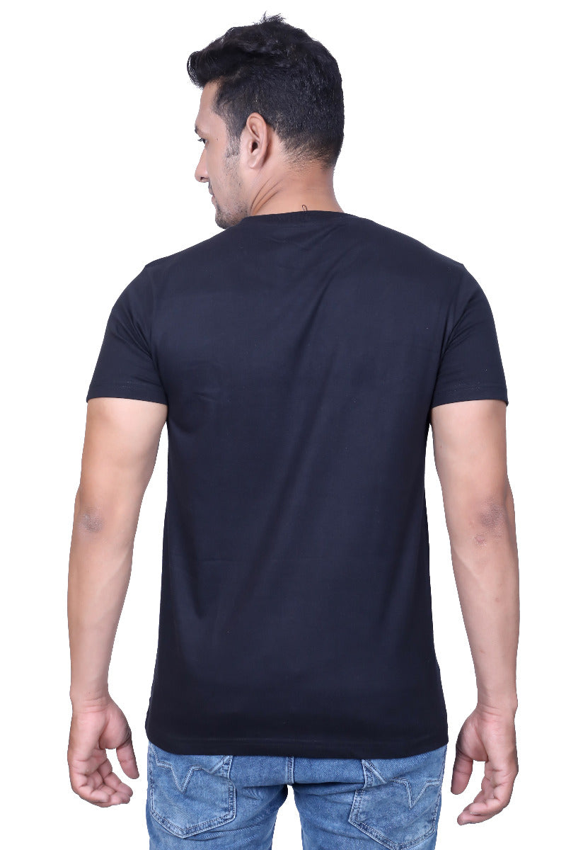 Tees Fashion Black Printed T-shirt for Men