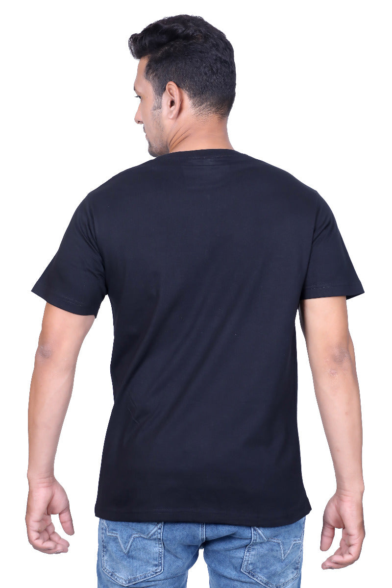 Tees Fashion Black Army Printed Half Sleeve T-shirt