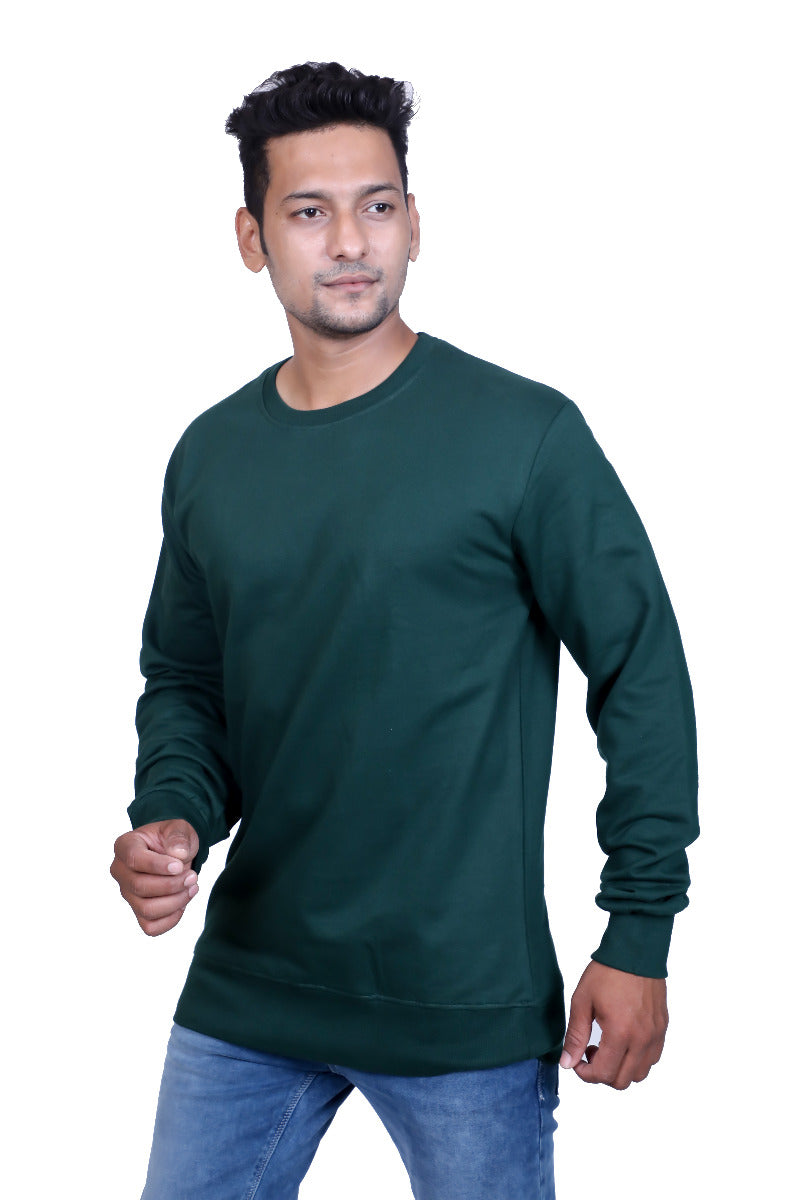 Tees Fashion Green Plain SweatShirt