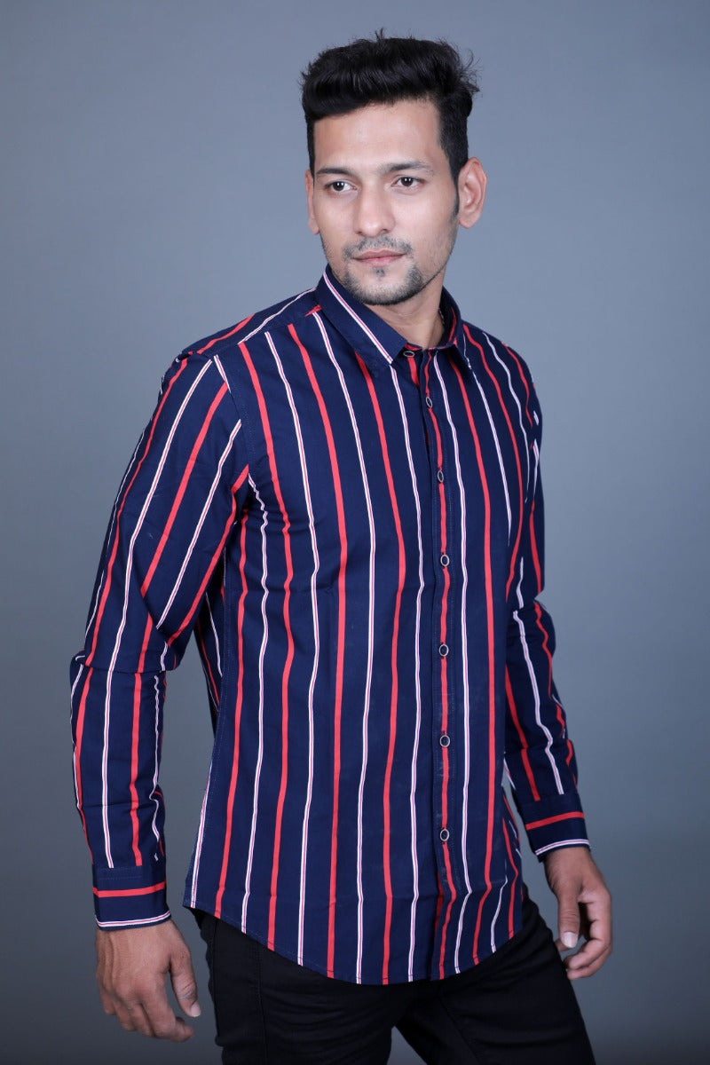 blue striped shirt online 