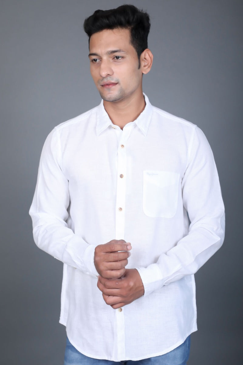 PEPE JEANS White Casual Long Sleeve Shirt