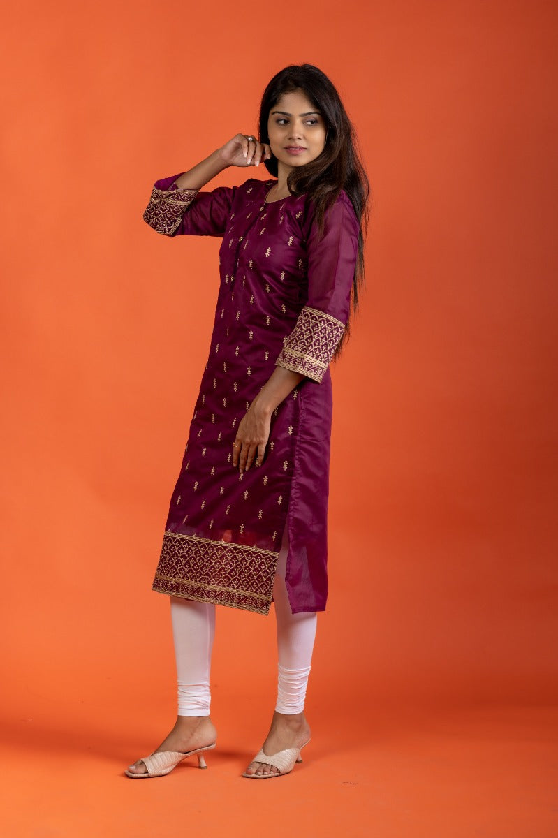Colorful Embroidered Kurta for Women