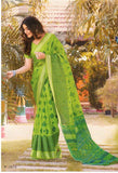 Aesha Vamika Ethnic green colour saree.