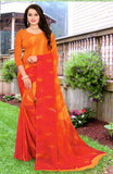 Kaasni Amaira's Fantastic-fanta orange coloured saree.