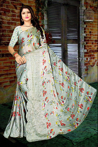 Kashvi Creation Roshni Shine Silk Party Wear Designer Saree wholesaler