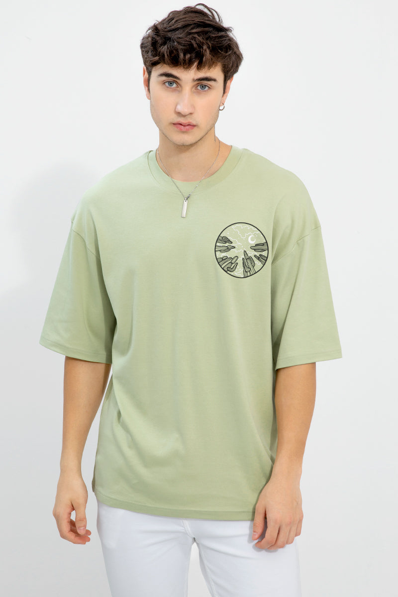 Snitch Reverie Mint Green Oversized T-Shirt