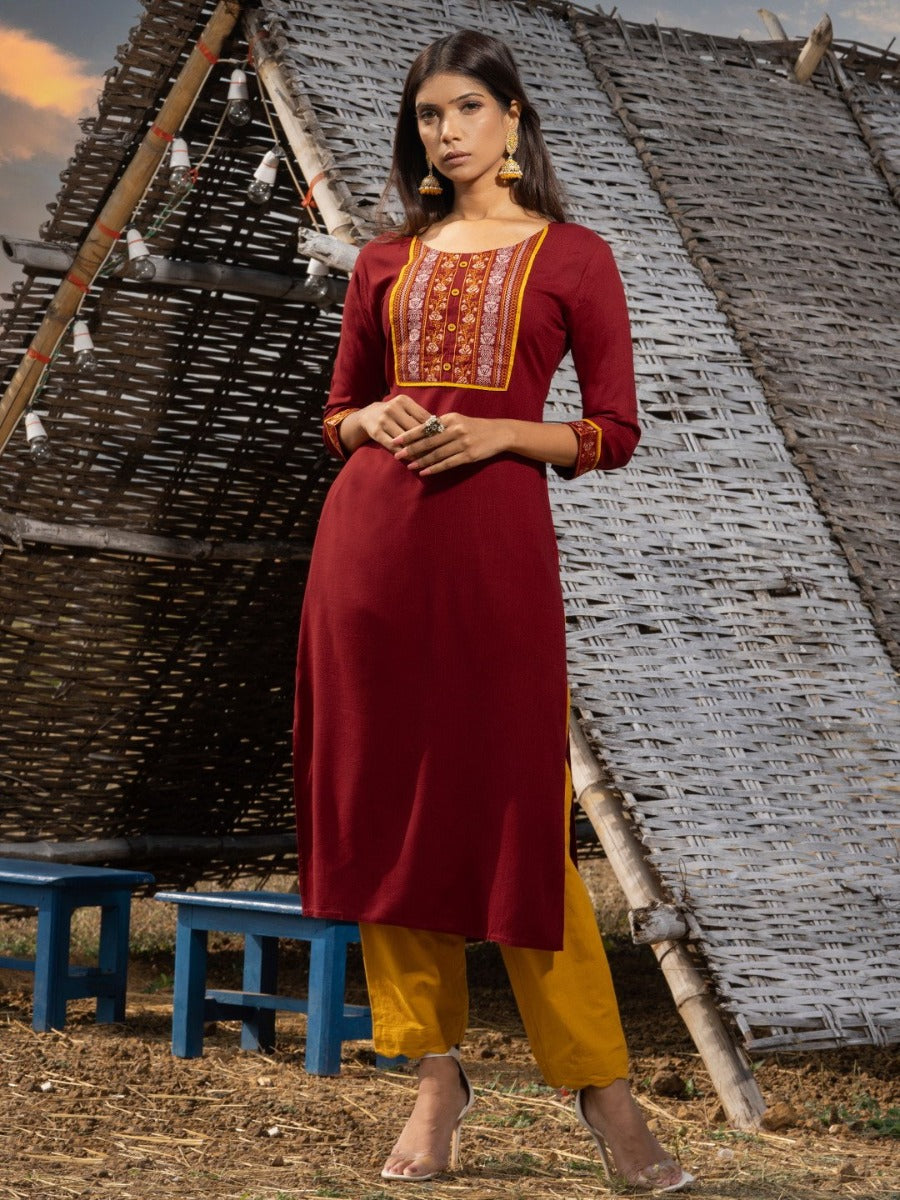 Traditional Embroidered Kurta for Women 